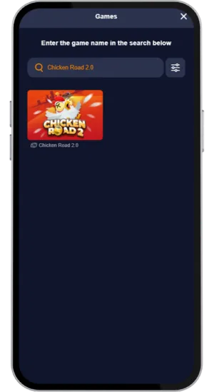 Game interface for Chicken Road2