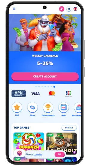 Casino homepage where Chicken Road 2 original app download is available