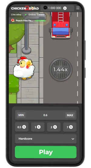 Start der Chicken Road 2 App auf Android