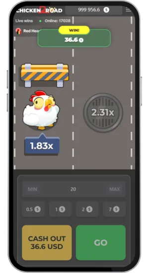 A ganhar uma ronda no Chicken Road 2