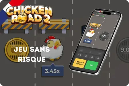 Gameplay sans risque en mode entraînement de Chicken Road